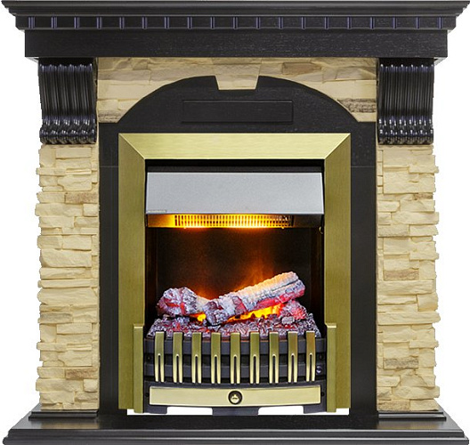 Dimplex Dublin очаг Danville Antique Brass FB2 темный дуб/сланец белый_3