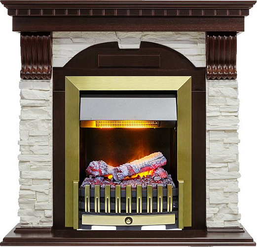 Dimplex Dublin очаг Danville Antique Brass FB2 дуб/сланец белый_2